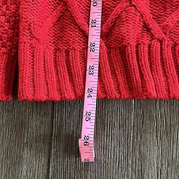Mossimo Red Cable Knit Sweater - Picture 7 of 8